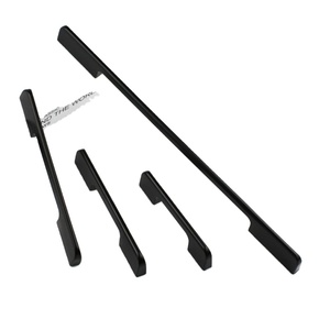 Modern Style Contemporary Chrome ORB <b>Black</b> Zinc Furniture Cabinet Drawer Handles Minimalist for Bedroom Use-Wardrobe Dresser - Product Image 3