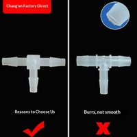 Connecteur en plastique PP résistant à la corrosion et aux hautes températures, raccord en T à quatre voies avec joint en croix, modèle 001