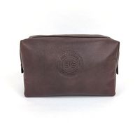 Marron élégant luxe en gros personnalisé trousse de maquillage PU style de vie maquillage sac de rangement essentiel de voyage Sac de maquillage de toilette