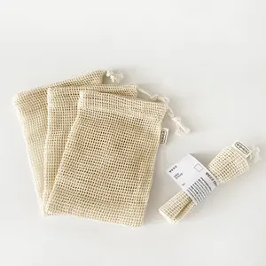 Bolsas de jabón de algodón Natural para baño y ducha, bolsa de malla respetuosa con el medio ambiente, 4x6 pulgadas