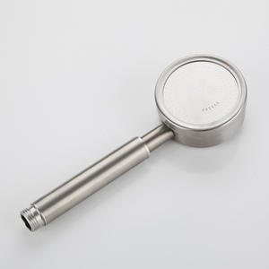 Handheld Shower Head 304 Stainless Steel High Pressure <b>Round</b> Jet Spray Portable <b>Brushed</b> Finish 7.0 Gpm Flow Rate - Product Image 2