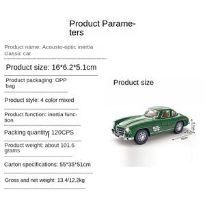 Jouet de voiture à inertie en plastique ABS pour enfants musique légère modèle de porte manuel classique échelle <span class=keywords><strong>1</strong></span>:32 âges 5-7 cadeaux de maternelle transfrontaliers - Product Image 5