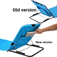 Tapis de plage pliable en tissu Oxford 600D, portable, réglable en plusieurs positions, idéal pour le camping, les siestes et la plage