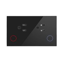Prise murale double intelligente WiFi Tuya avec télécommande US 15A, 2 prises électriques, avec surveillance de la consommation électrique, interrupteur tactile et prise