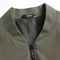 ODM approvisionnement hommes vestes décontractées tissu matelassé coupe-vent fermeture à glissière lumière à la mode automne saison veste Baseball veste
