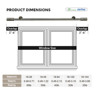 Tringles à rideaux extensibles YIJIALE magnétiques sans perçage, extrémité <span class=keywords><strong>pivotante</strong></span> de 5/16 pouces - Product Image 2