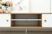Meuble TV en bois GCON, console de télévision, meuble TV moderne de luxe, ensemble de meubles de salon