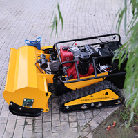 Mesin Pemotong Rumput Robot Kelas Industri Diesel 195 4-Tak Euro V dengan Kontrol Jarak Jauh Tanpa Kabel, Penggerak Sendiri, Pisau Flail 8.0kW