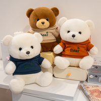 Jouets en peluche fantaisie uniques et câlins, ours en peluche mignon, jouets animaux personnalisés, ours en peluche anime en t-shirt pour compagnon de bébé