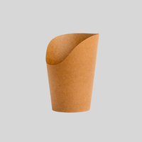 Tasses à frites inclinées imprimées sur mesure pour servir des frites croustillantes dans les restaurants et les stands de nourriture Gobelets en papier kraft de 12oz
