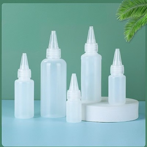 Clear PE Plastic Dropper <b>Bottles</b> Cylinder Shape Screw Cap Cosmetic Use 5 Sizes Available - Product Image 1