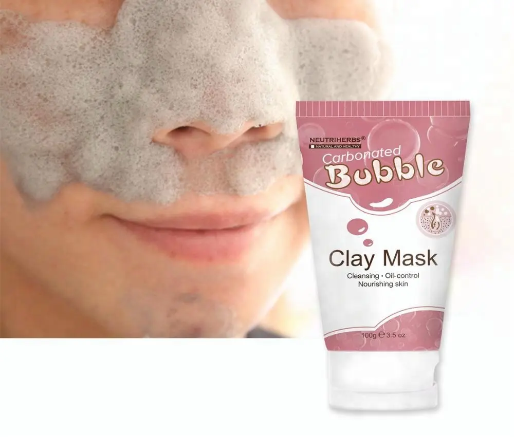 Máscara de argila vulcânica coreana, cosmético para clareamento da pele, limpa facial, para pele oleosa