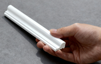 Plinthe décorative pour la maison, blanche, apprêtée, imperméable, facile à installer, en PS, haute densité