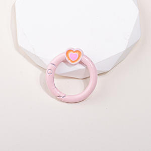 2025 nouvelle goutte peinture à l'huile en alliage de Zinc amour anneau printemps anneau bricolage téléphone portable chaîne porte-clés sac accessoires - Product Image 6