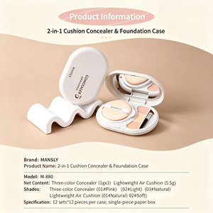 Fond de Teint Professionnel Couvrant pour Femme, Crème <span class=keywords><strong>BB</strong></span> Waterproof, Base Teintée Hydratante, Contrôle du Sébum, Coussin Teinté, Protection Solaire Foncée pour le Visage - Product Image 4