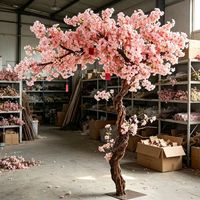 Arbre de fleurs artificielles en soie, rose, écologique, imperméable, pour mariage, Noël, Pâques, centre de table, remise de diplôme, hôtels