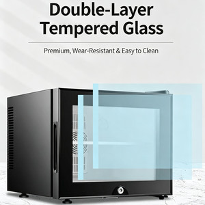 Mini Frigo Termoelettrico Silenzioso da 20L con Porta in Vetro, Luce LED e Display Compatto, Piccolo Refrigeratore per Hotel, Casa e Raffreddamento Bevande - Product Image 6