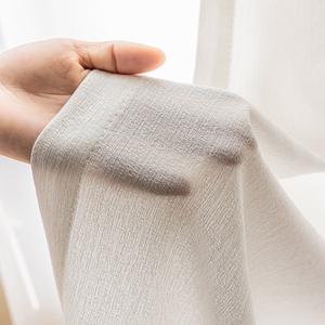 Tissu de rideau en voile transparent de style lin, tissé, pour le salon, fourni par l'usine - Product Image 3