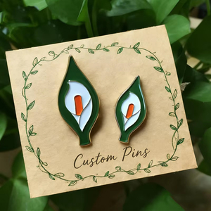 El nuevo Pin de solapa irlandés caliente, venta al por mayor, artesanía de Metal personalizada, insignia de flor de Irlanda, pines de levantamiento republicano, Pin de esmalte suave, lirio de Pascua - Product Image 1