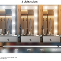Exportation directe usine transfrontalière, vente en gros : Coiffeuse intelligente multifonction avec panneau miroir éclairé pour chambre et salon