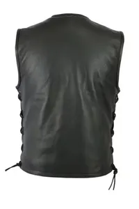Gran tamaño 5XL impermeable PU cuero motocicleta <span class=keywords><strong>chaleco</strong></span> chaquetas para Hombres Nuevo Color sólido invierno ropa exterior <span class=keywords><strong>chaleco</strong></span> - Product Image 6