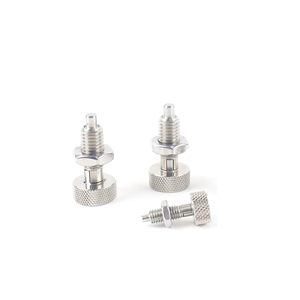 Thép không gỉ có khía đầu chỉ số pin-Knob pit tông tự khóa tự đặt lại mùa xuân nạp định vị Pin - Product Image 2