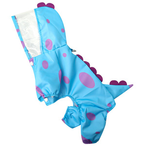 मूल कुत्ते बिल्ली वाटरप्रूफ विंडप्रूफ पॉलिएस्टर जांच नीले मध्यम सुरुचिपूर्ण पालतू कोट सभी मौसमों अवकाश पोंचो - Product Image 6