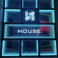 Miroir mural infini personnalisé, signe infini, miroir infini 3D, lumière vidéo LED, miroir d'abysse mural pour bar, enseigne au néon, nouveau style