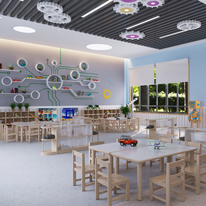 Juego de Mesa, Silla y Gabinete de Plástico para Niños, Moderno, Ecológico, Duradero, Seguro y Fácil de Montar, Marca Mingle para Jardín de Infancia - Product Image 2