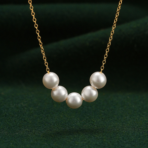 925 Bạc Ngọc Trai Mặt Dây Chuyền Chuỗi Vòng Cổ 925 Sterling Silver 18K Vàng Mạ Sterling Bạc Dây Chuyền Dây Chuyền Trang Sức Cho Phụ Nữ - Product Image 2