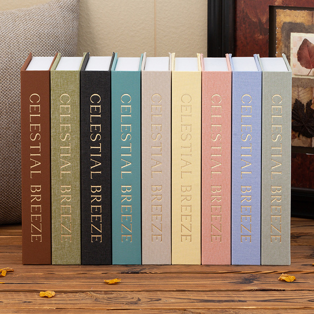 Still Life Healing Style Bright Color 2pcs Fake Decorative Book Storage Box Set for Anniversary Graduation Birthday Wedding