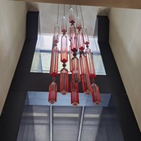 Luminaires suspendus modernes de luxe haut de gamme, blanc neutre, pour villa, escalier, en acier inoxydable et acrylique, lustres personnalisés pour hôtel