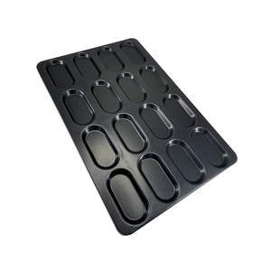 Acero aluminizado antiadherente Hot Dog Bun Pan Hot Dog Burger & Roll Baking Pan 16 tazas Bandeja para hornear industrial 600*400mm - Product Image 3
