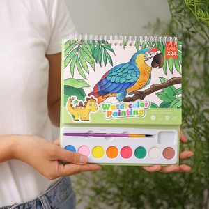 Set <span class=keywords><strong>di</strong></span> Acquerelli su Carta Cartoon 8 Colori, Libro Artistico Fai-da-Te, Giocattolo per Pittura per Bambini e Studenti, Commercio Estero Transfrontaliero 22x21x2cm Scatola Colorata - Product Image 3