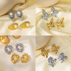 할인 316L 스테인레스 스틸 보석 일반 골드 귀걸이 변색 무료 bijoux 항 알레르기 귀걸이 방수 보석