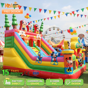 ปราสาทเป่าลมขนาด4ม. * 6ม. * 5ม. บ้านเด้งเป่าลมบ้านเด้งคอมโบสไลด์บ้านเด้ง - Product Image 1
