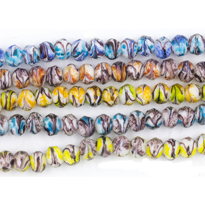 Gros Stock 8*6mm <span class=keywords><strong>Couleurs</strong></span> Mélangées Cristal <span class=keywords><strong>et</strong></span> Lampwork Perles Rondes En Vrac pour DIY Fabrication de Bijoux Bracelets - Product Image 2