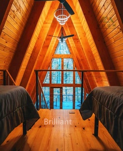 Villa de luxe contemporaine en structure acier préfabriquée, étanche, écologique, ignifuge et durable, type maison triangulaire, pour complexe hôtelier avec <span class=keywords><strong>cuisine</strong></span> - Product Image 4