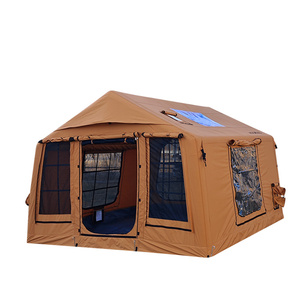 Carpa Familiar Grande y Portátil para Acampar al Aire Libre, Impermeable para las Cuatro Estaciones, de PVC, Lona Oxford, Algodón, Inflable, Rápida y Automática - Product Image 1