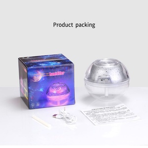 Humidificador ultrasónico de vapor frío con proyección de cielo estrellado de cristal, lámpara estrellada con luz nocturna para dormitorio y hogar - Product Image 3