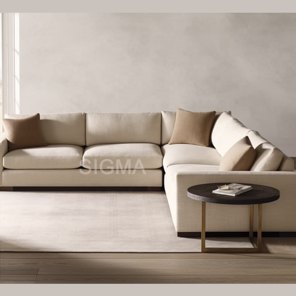Sigma hot sale customized low price modern design indoor sectional sofa living room furniture modular couch sofa set