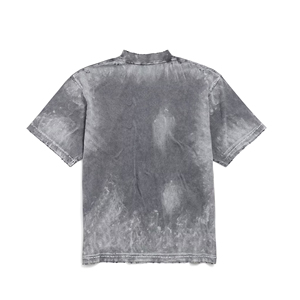 T-shirt <span class=keywords><strong>Homme</strong></span> Oversize Personnalisable avec Logo, Silhouette Épaules Tombantes, Effet Délavé Vintage et Dégradé pour Hommes - Product Image 3