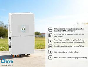 Inversor Solar Híbrido Trifásico Deye SUN-25K-SG01HP3-US-<span class=keywords><strong>BM</strong></span> de 25KW, 2MPPT, Compatible con Baterías de Alto Voltaje para Sistemas Comerciales en EE. UU. - Product Image 5
