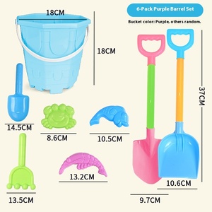 Il Set di giocattoli estivi in plastica per bambini include il mulino a vento a clessidra strumenti per scavare la sabbia pala secchio per bambini per castelli - Product Image 6