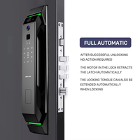 Kunci Pintu Gerbang Rumah Pintar Tuya, Pengenal Wajah, Kontrol Aplikasi Wifi, Layar Interkom, Biohacking, Kartu RFID, Cloud, Kompatibel dengan Kayu