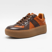 Chaussures plates à plateforme bicolores pour femmes