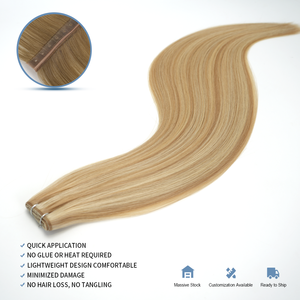 Extensiones de Cabello Humano Virgen Natural Invisible al por Mayor, Tejido a Mano, Sin Devoluciones, Doble Trama, Cutícula Alineada - Product Image 1