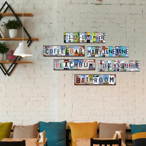 Plaque Métallique Style Plaque d'Immatriculation Rétro <span class=keywords><strong>Mary</strong></span> Jane Lane, Décoration Murale Thème Plage pour Salle de Bain, Maison, Bar, Man Cave, <span class=keywords><strong>Garage</strong></span>, Décoration Rustique - Product Image 2