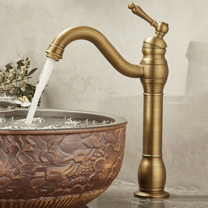 Robinet de baignoire de luxe Wayon en <span class=keywords><strong>laiton</strong></span> avec aérateurs et finition or vintage, mitigeur à poignée unique - Product Image 6