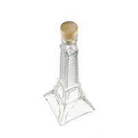Bouteille diffuseur de roseau en verre Tour Eiffel 200ml avec surface gravée par joint en liège